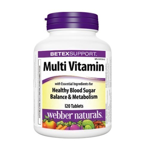 Webber Naturals Diabetex Multi Vitamin  120 Tablets