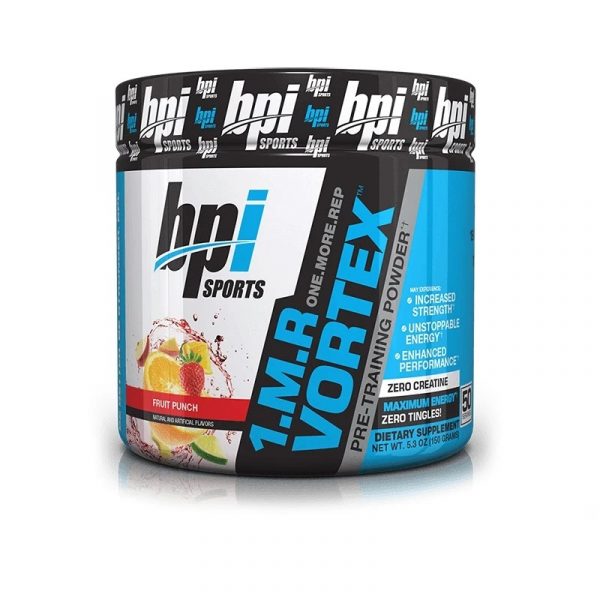 BPI SPORTS 1.M.R VORTEX PRE WORKOUT POWDER, NON HABIT FORMING, SUSTAINED ENERGY & NITRIC OXIDE BOOSTER, FRUIT PUNCH