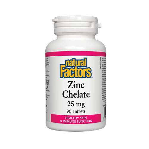 Natural Factors Zinc Chelate 25mg 90 Tablets