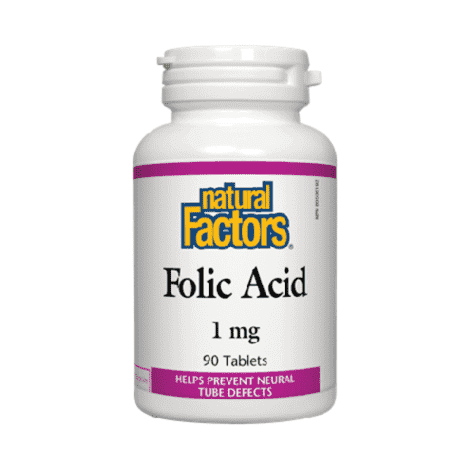 Natural Factors Folic Acid 1 mg 90 tablets