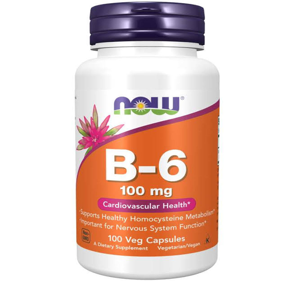 Now Foods B-6 100 mg 100 Capsules