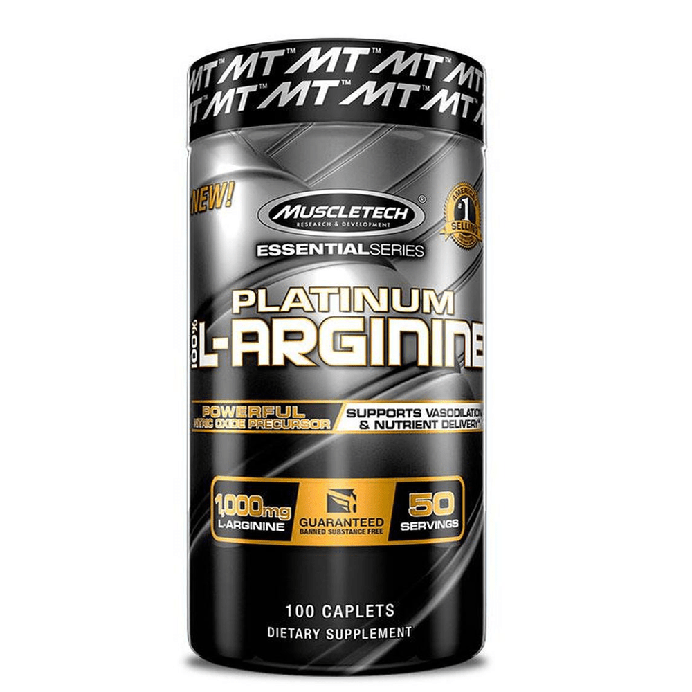 MuscleTech Platinum 100% L-Arginine, 100 caplets